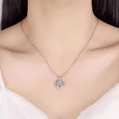 Beating Heart Natural Crystal Necklace