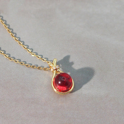 Lucky bag natural agate pearl jade necklace
