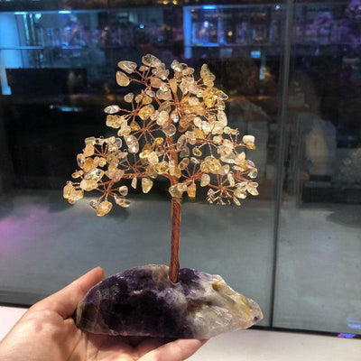 Crystal tree raw stone ornaments