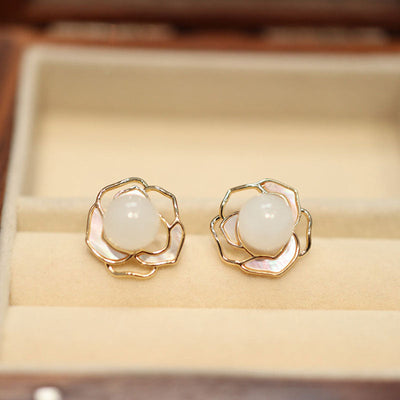 Camellia Natural Fritillaria Earrings or Necklaces or Rings