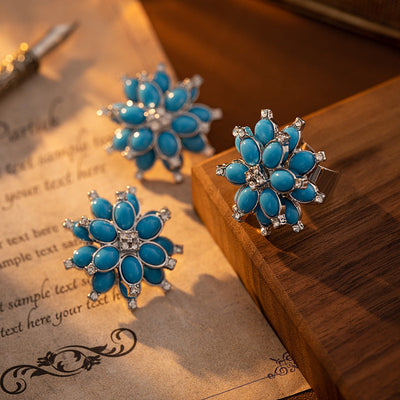 Multi-layer petal natural agate jewelry
