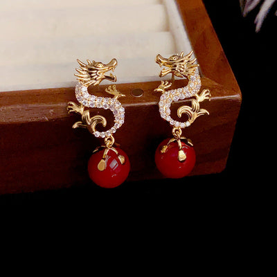 Dragon Natural Freshwater Pearl Earrings