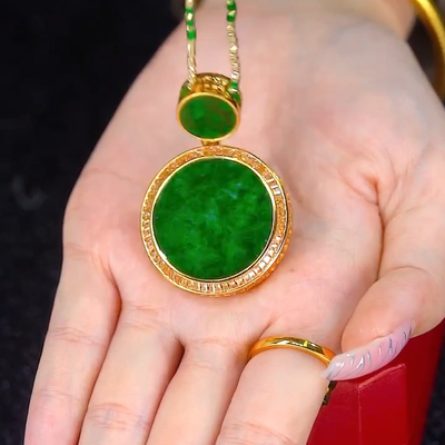 Natural disc agate stone necklace