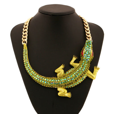 Crocodile Diamond Necklace