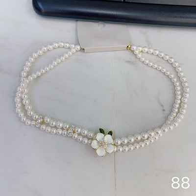 Camellia Pearl Necklace Bracelet or Earrings