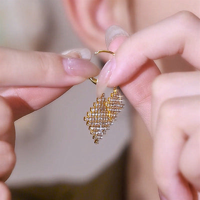 Double-layer Diamond Earrings