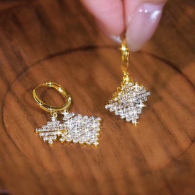 Double-layer Diamond Earrings