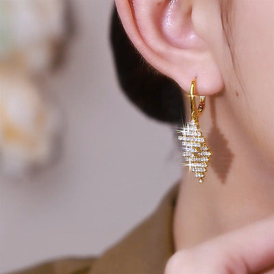 Double-layer Diamond Earrings