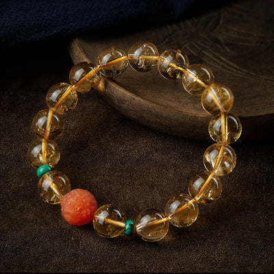 Brave troops natural crystal bracelet
