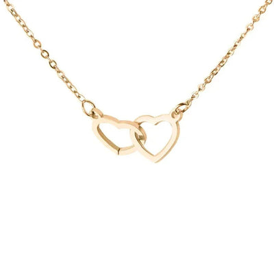 Two Hearts Customized Necklace Rose Gift Box