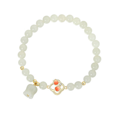 Lily of the Valley Natural Emerald Jade Stone Jewelry
