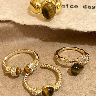 Adjustable Tiger's Eye Ring