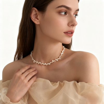 Irregular Pearl Necklace