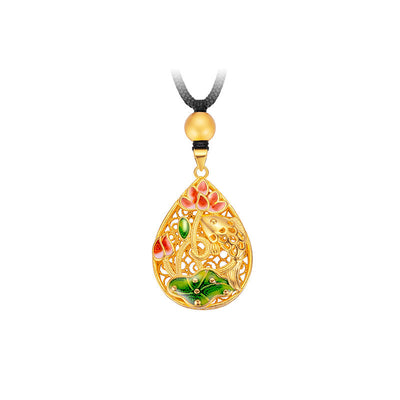 Lotus fish Enamel necklace