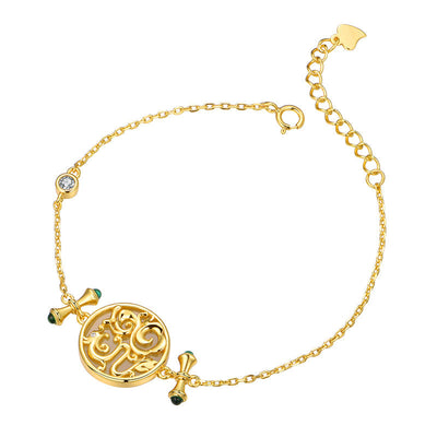 Dragon Phoenix • Natural Emerald Jade Stone Bracelet