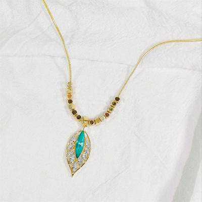 Luxury Green Leaf Necklace