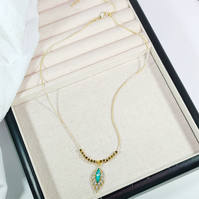 Luxury Green Leaf Necklace
