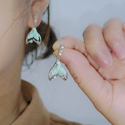 Fish tail pendant necklace or earrings