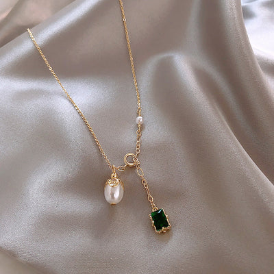 Eternity & Charm Pearl Necklace