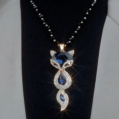Fox Natural Crystal Necklace