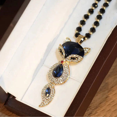 Fox Natural Crystal Necklace