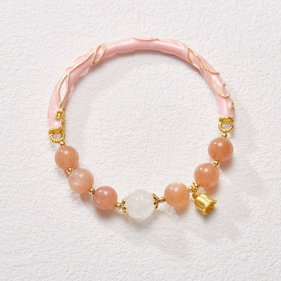 Lily of the valley natural sunstone bracelet