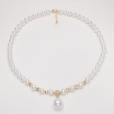 Fashionable Diamond Natural Freshwater Pearl Necklace