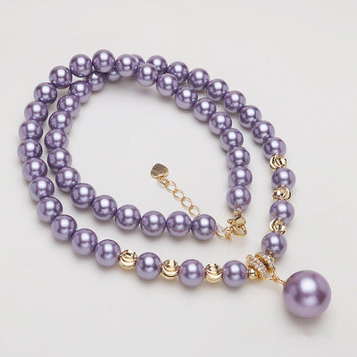 Fashionable Diamond Natural Freshwater Pearl Necklace