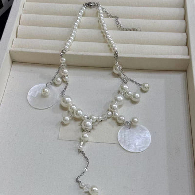 Spliced Tassel Natural Freshwater Pearl Necklace