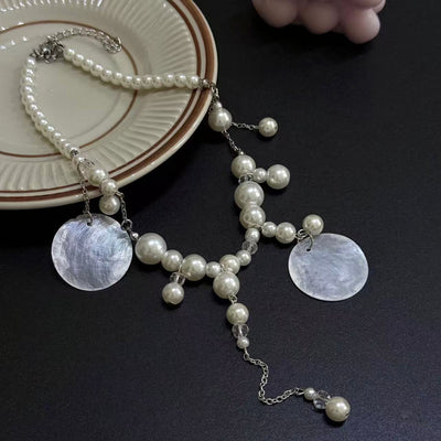 Spliced Tassel Natural Freshwater Pearl Necklace