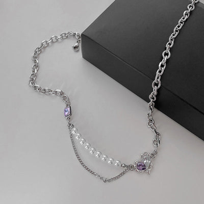 Irregular Heart Natural Freshwater Pearl Necklace