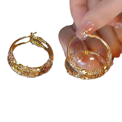 Pleated Design Earrings