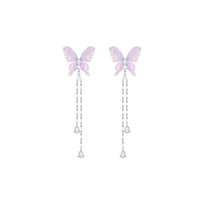 Fringed Butterfly Earrings
