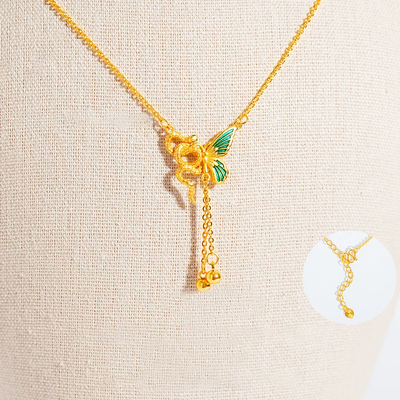 Snake and Butterfly Necklace