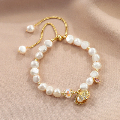 Pendant Shell Natural Freshwater Pearl Bracelet