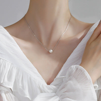Transfer beads & pearl necklace