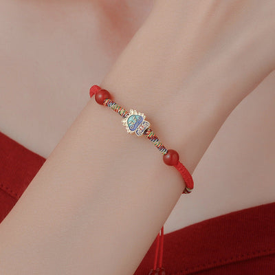 Dragon Natural Agate Braided Bracelet