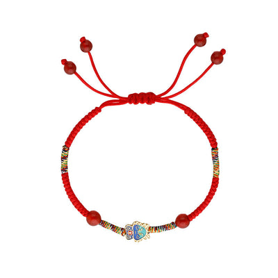 Dragon Natural Agate Braided Bracelet