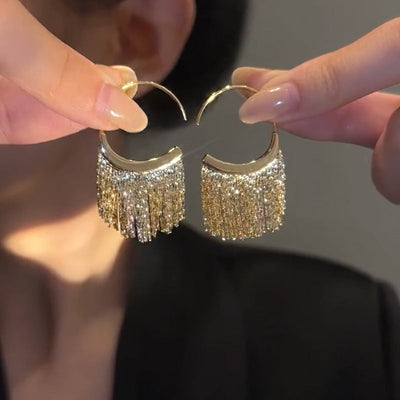 High-end Tassel Chain Earrings