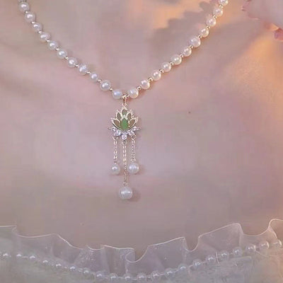 Lotus Natural Freshwater Pearl Necklace