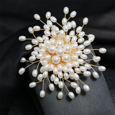 Handmade Gypsophila Pearl Brooch