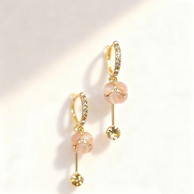 Cat’s Eye Tassel Earrings