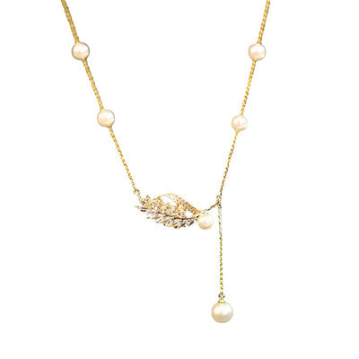 Wheat Ear Pearl Necklace
