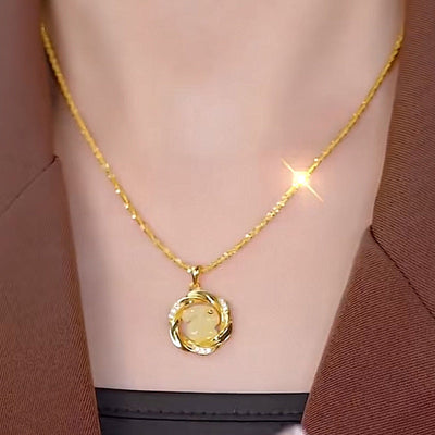 M bius strip rabbit necklace