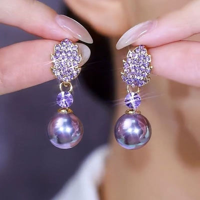 Leaf Natural Freshwater Pearl Earrings