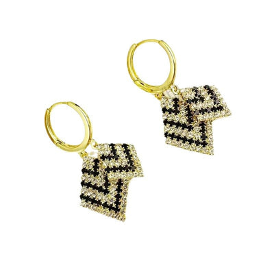 Double-layer Diamond Earrings