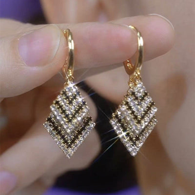 Double-layer Diamond Earrings