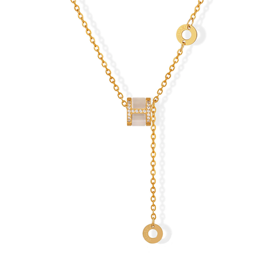 Slim waist diamond necklace