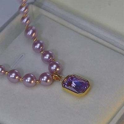 Sugar Cube Natural Freshwater Pearl Necklace