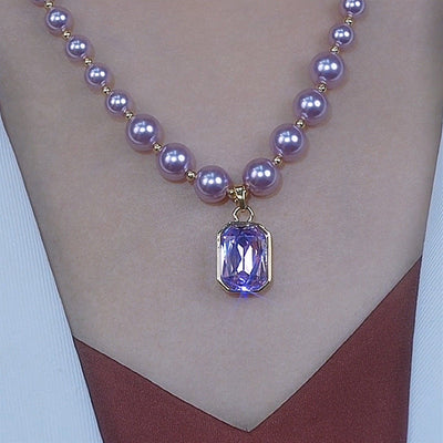 Sugar Cube Natural Freshwater Pearl Necklace